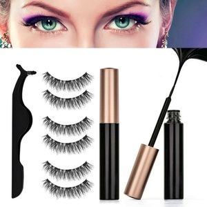 3 Pairs Magnetic Eyelashes & Eyeliner, Applicator